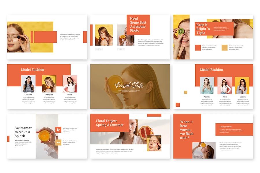 橙色美食烹饪主题PPT模板 - 顶尖PPT