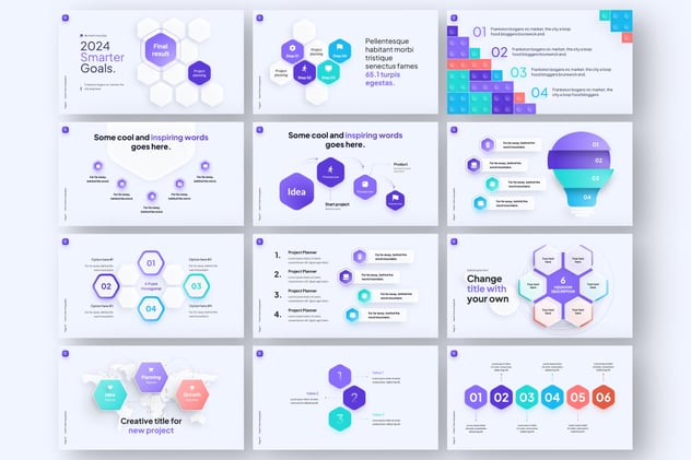 几何信息图形keynote模板 - 顶尖PPT