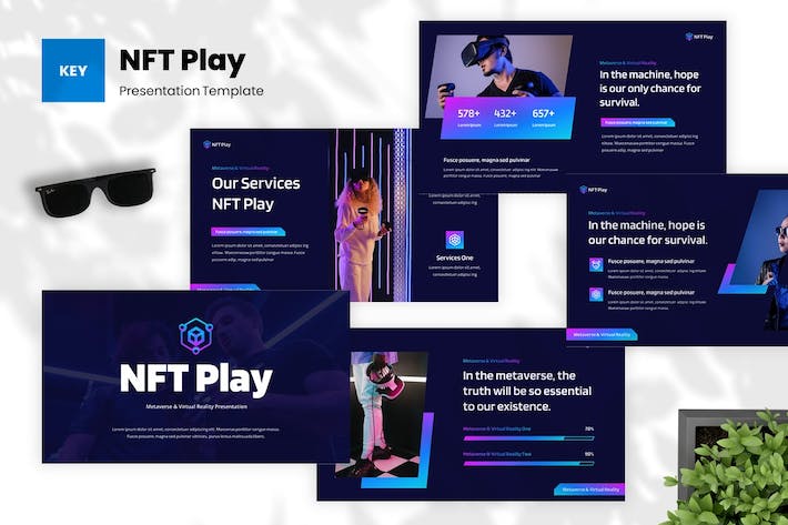 科技虚拟世界讲述展示应用创新体验Keynote模板 - 顶尖PPT