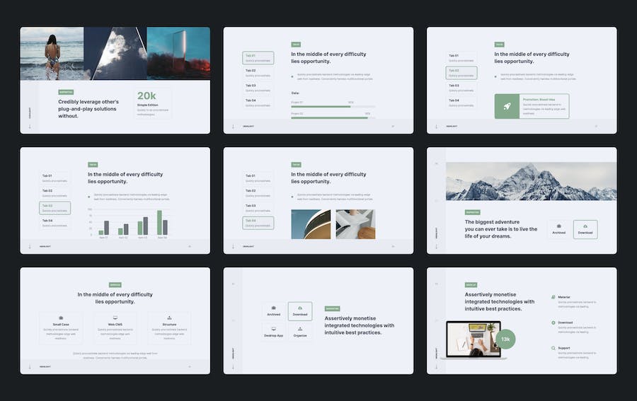 简约业务合作品牌介绍宣传keynote模板 - 顶尖PPT