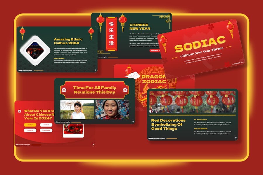 中国农历新年文化展示PPT模板 - 顶尖PPT