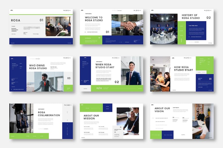 商务风格公司团队简介keynote模板 - 顶尖PPT