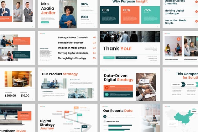 数字战略项目合作keynote模板 - 顶尖PPT