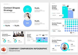 公司信息比较图形PPT模板 - 顶尖PPT