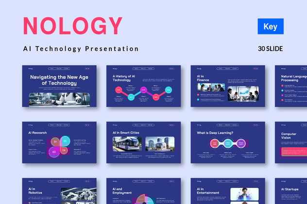 人工智能技术演讲keynote模板 - 顶尖PPT