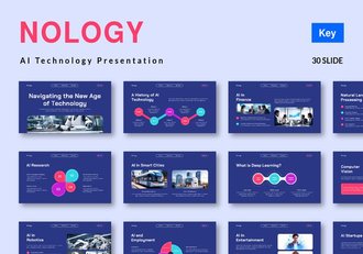 人工智能技术演讲keynote模板 - 顶尖PPT