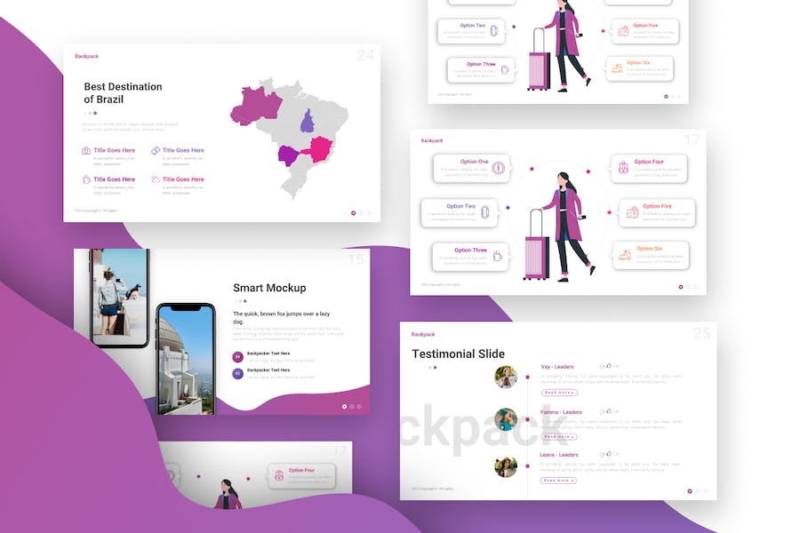 背包旅行旅游度假keynote模板 - 顶尖PPT