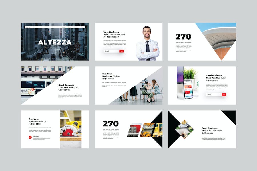 极简风格企业介绍PPT模板 - 顶尖PPT