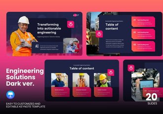 工程建筑解决方案项目报告keynote模板 - 顶尖PPT