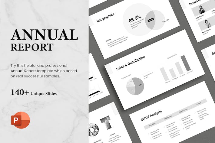 年度报告工作总结汇报PPT模板 - 顶尖PPT