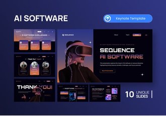 AI人工智能技术展示keynote模板 - 顶尖PPT