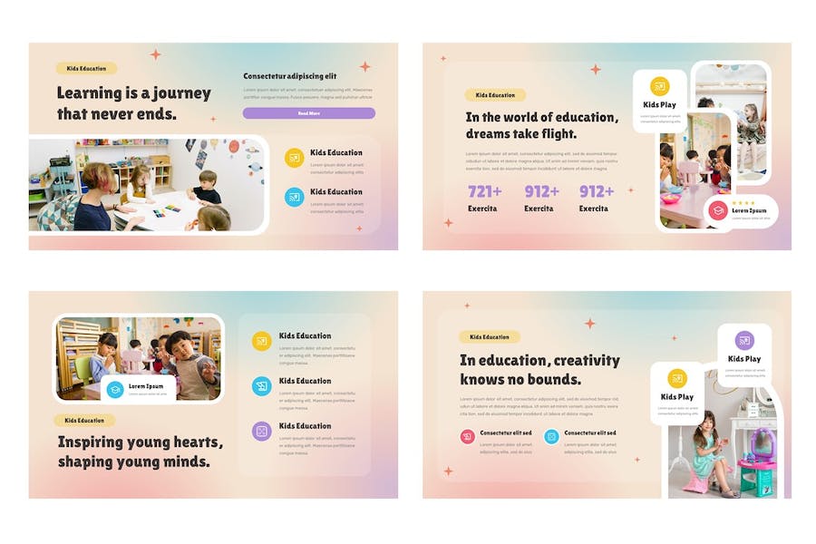 儿童教育游戏讲述展示方案PPT模板 - 顶尖PPT