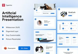 人工智能概念设计创新应用PPT模板 - 顶尖PPT