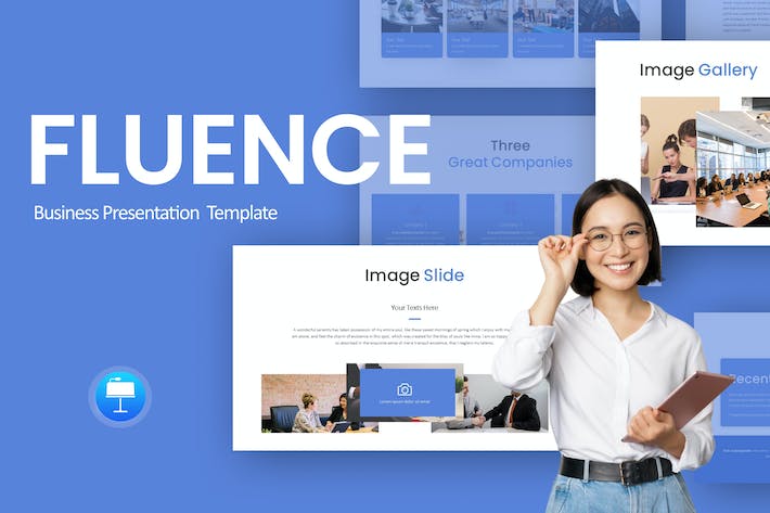 蓝色创意商业会议keynote模板 - 顶尖PPT