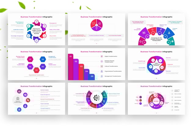 业务转型环形关系图PPT模板 - 顶尖PPT