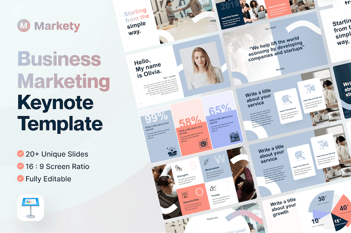 商业营销策划keynote模板 - 顶尖PPT