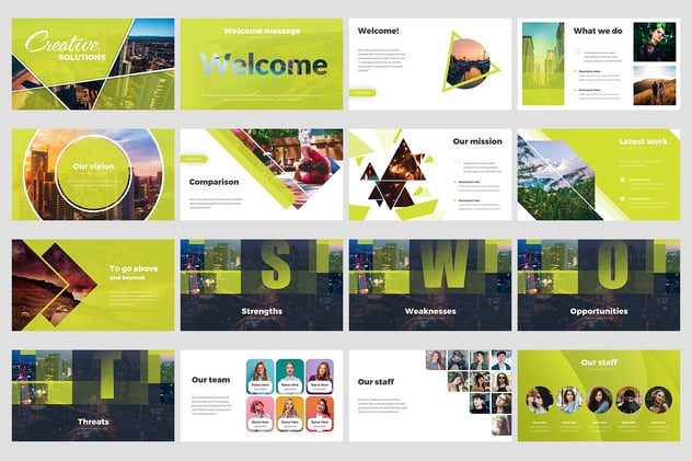 创意商业解决方案信息图表PPT模板 - 顶尖PPT