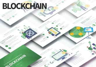 网络科技区块链概念插画图形keynote模板 - 顶尖PPT