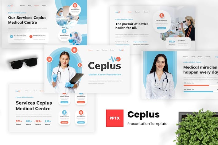 医疗中心讲述展示服务方案PPT模板 - 顶尖PPT