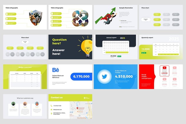 创意商业解决方案信息图表PPT模板 - 顶尖PPT