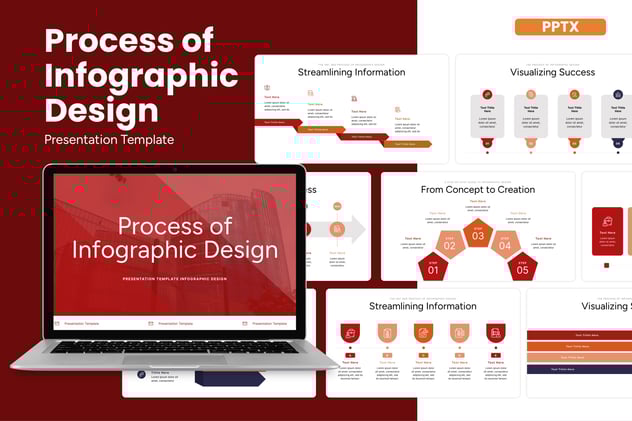 信息图设计流程步骤PPT模板 - 顶尖PPT