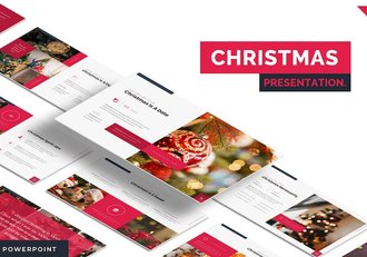 圣诞节主题展示设计PPT模板 - 顶尖PPT