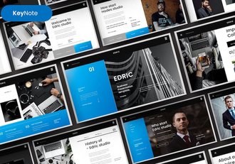 商务风格企业介绍展示keynote模板 - 顶尖PPT