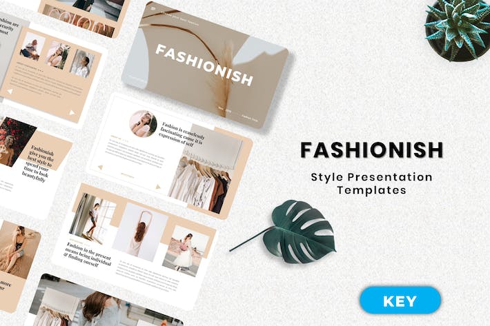 时尚风格品牌展示推介Keynote模板 - 顶尖PPT