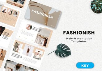 时尚风格品牌展示推介Keynote模板 - 顶尖PPT
