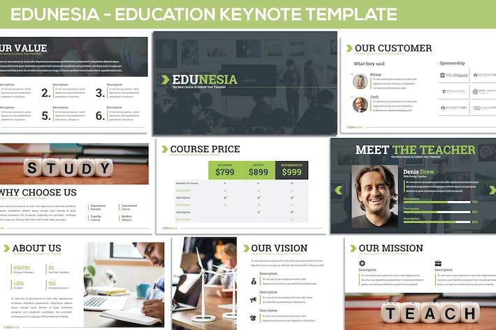 教育知识讲述展示课程教学传播Keynote模板 - 顶尖PPT