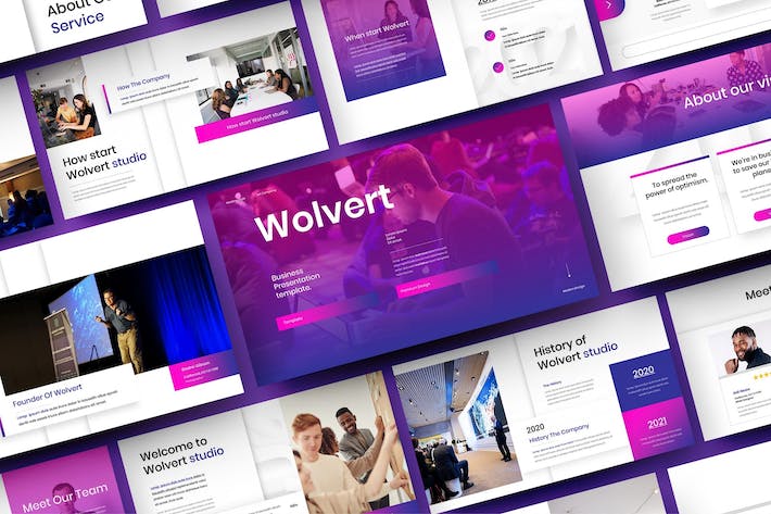 渐变色业务合作商业计划项目推广通用keynote模板 - 顶尖PPT