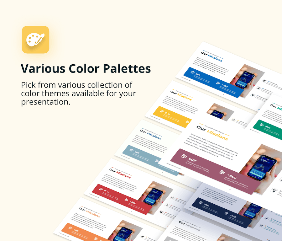 扁平风格金融主题PPT模板 - 顶尖PPT