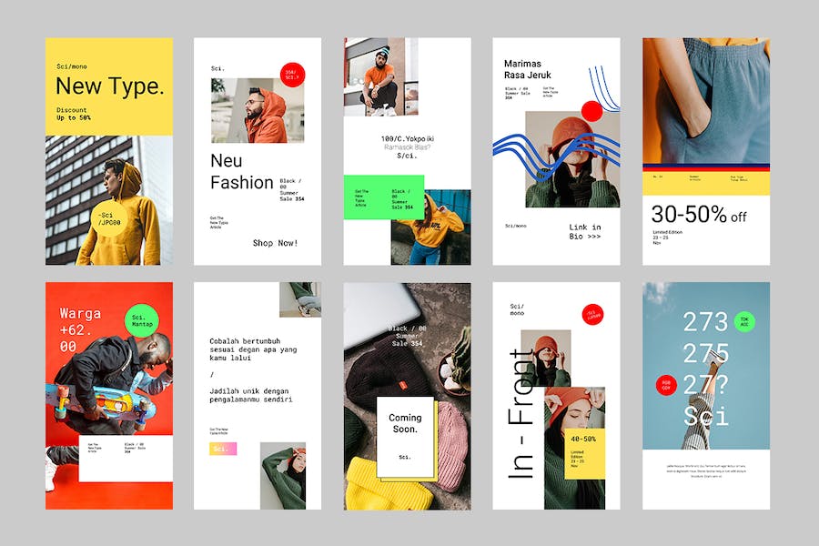 时尚潮流品牌社交媒体营销PPT模板 - 顶尖PPT