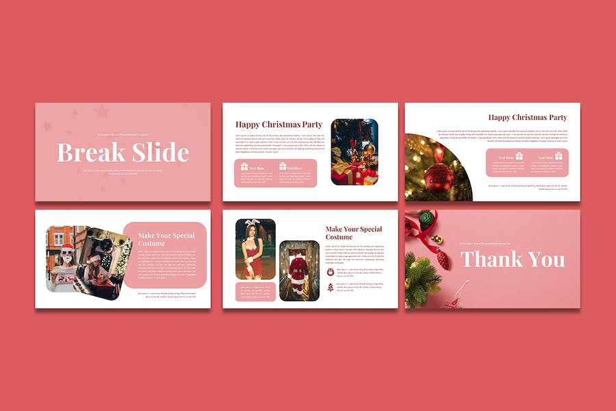 圣诞节活动圣诞节派对圣诞节新年祝福PPT模板 - 顶尖PPT