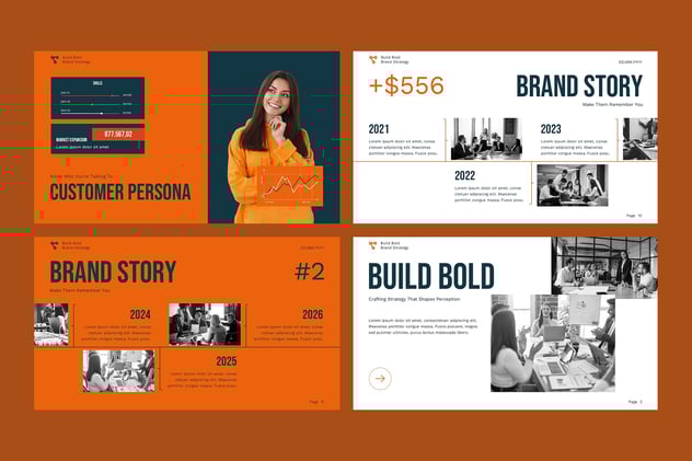 橙色现代企业发展战略PPT模板 - 顶尖PPT