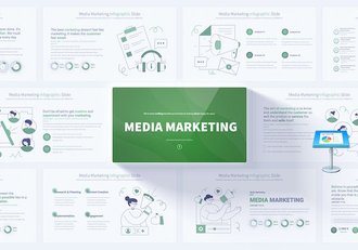 媒体营销图形插画keynote模板 - 顶尖PPT