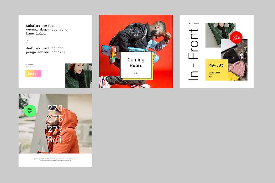 时尚潮流品牌社交媒体营销PPT模板 - 顶尖PPT