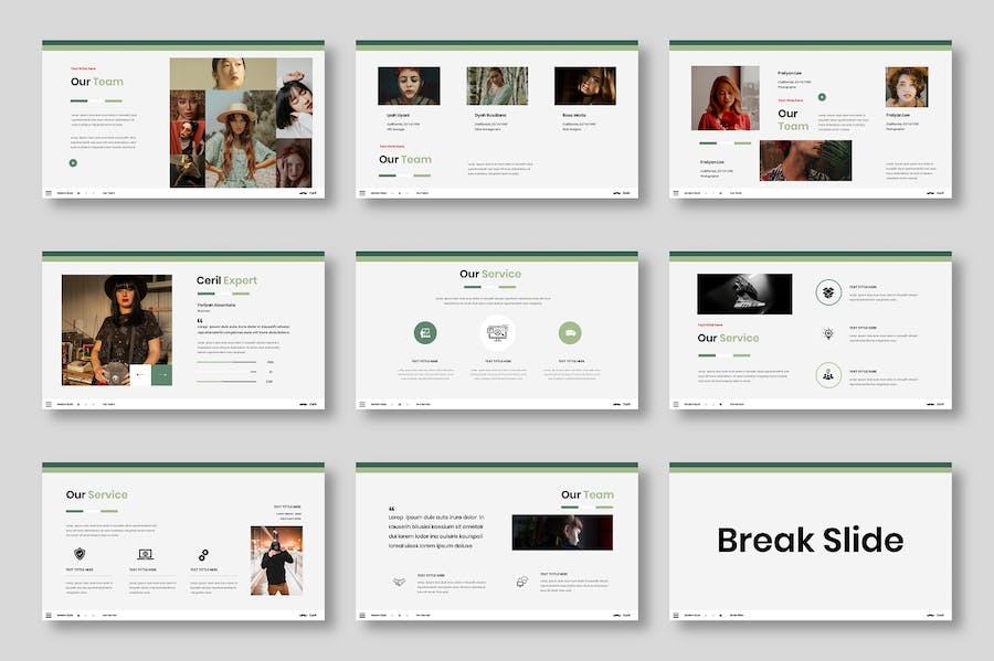 简约欧美商务多用途PPT模板 - 顶尖PPT