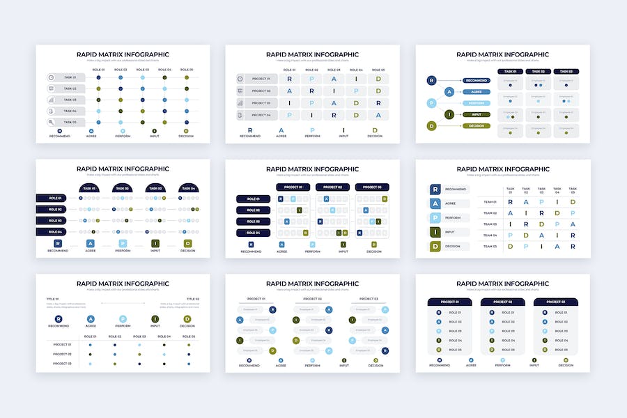 商业矩阵框架分析信息图形PPT模板 - 顶尖PPT