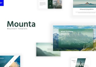 户外登山旅游展示keynote模板 - 顶尖PPT