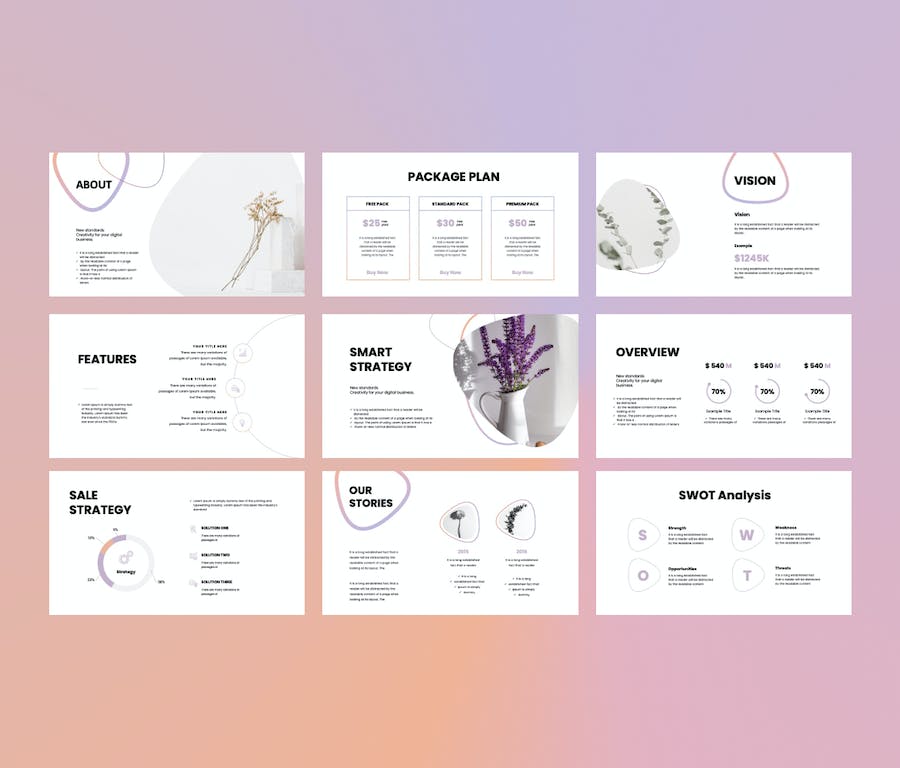 欧美企业战略规划质感PPT模板 - 顶尖PPT