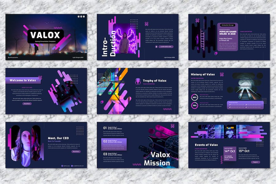 电子竞技游戏赛事推广宣传PPT模板 - 顶尖PPT