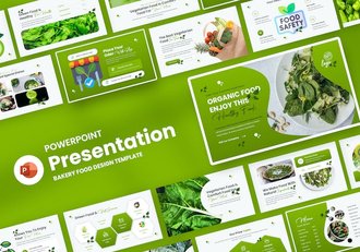 绿色有机蔬菜宣传展示PPT模板 - 顶尖PPT