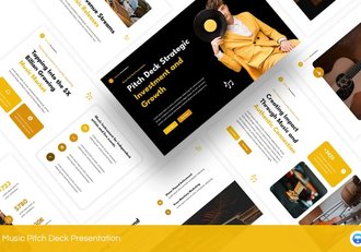 时尚音乐节大提琴keynote模板 - 顶尖PPT