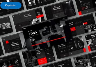 黑红色创意活动营销策划产摄影展示多用途商业风keynote模板 - 顶尖PPT