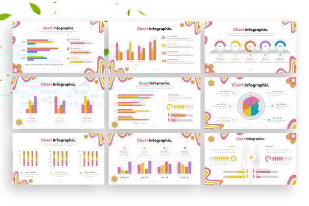 彩色信息图表设计Keynote模板 - 顶尖PPT