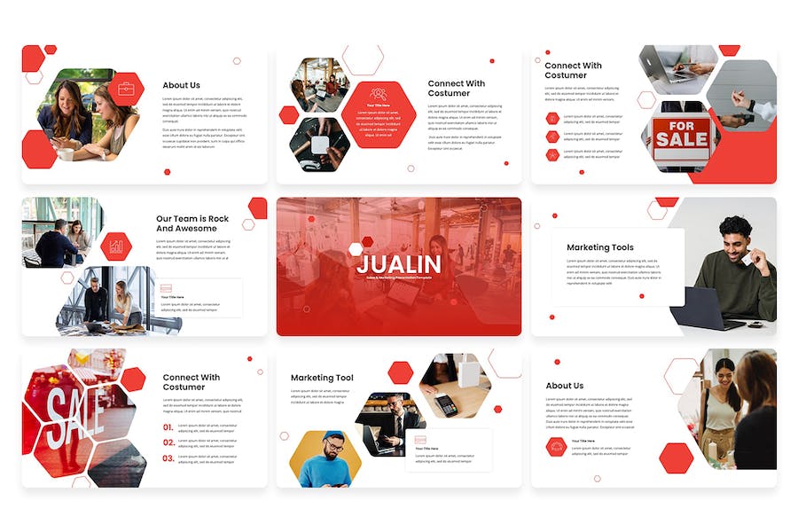 销售营销业绩推广策略Keynote模板 - 顶尖PPT