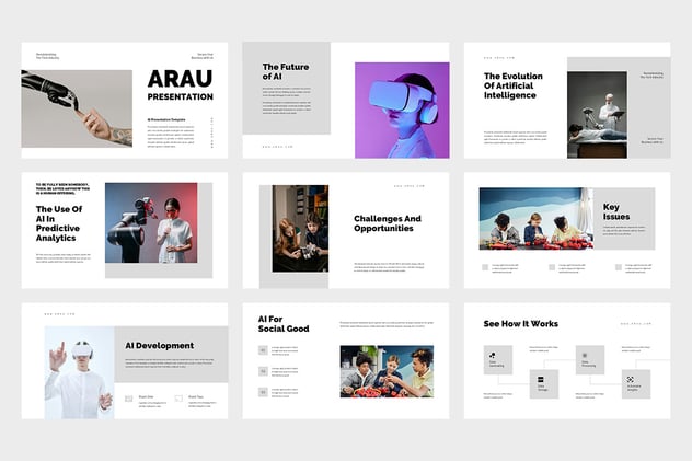 AI技术主题演讲keynote模板 - 顶尖PPT