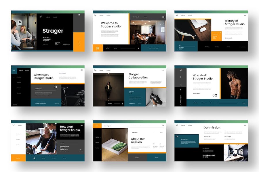 欧美高端商务风格PPT模板 - 顶尖PPT