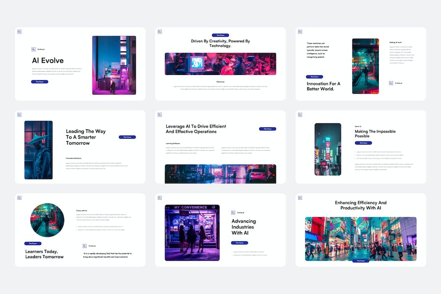 人工智能技术应用方案PPT模板 - 顶尖PPT